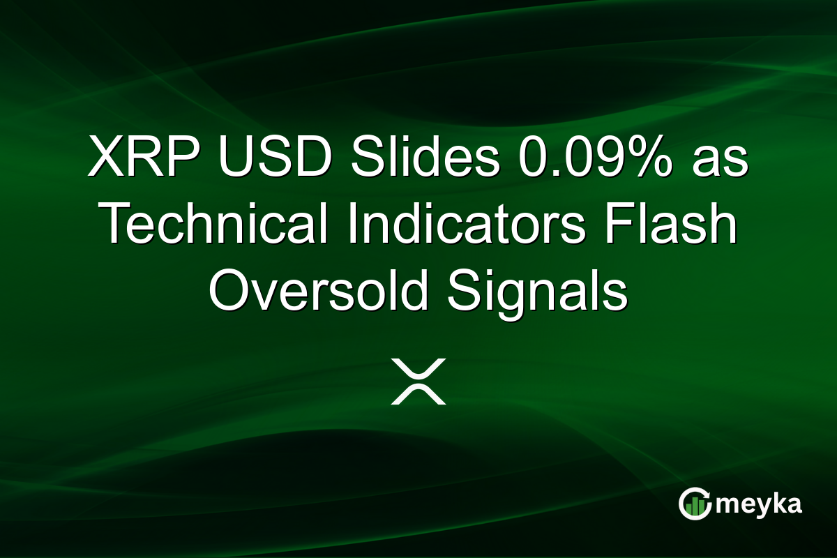 XRP USD Slides 0.09% as Technical Indicators Flash Oversold Signals