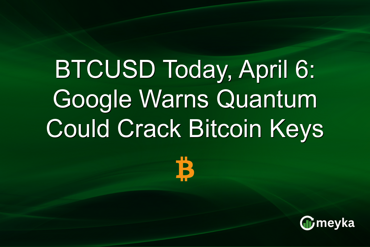 BTCUSD Today, April 6: Google Warns Quantum Could Crack Bitcoin Keys