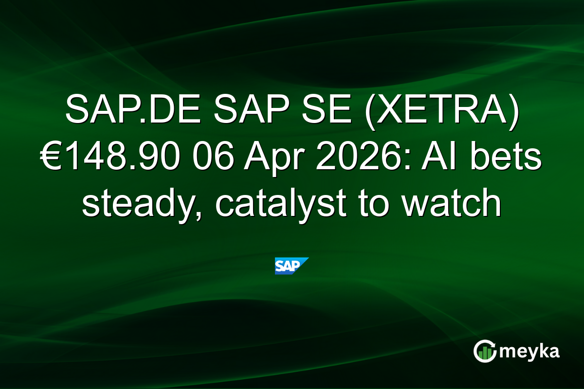 SAP.DE SAP SE (XETRA) €148.90 06 Apr 2026: AI bets steady, catalyst to watch