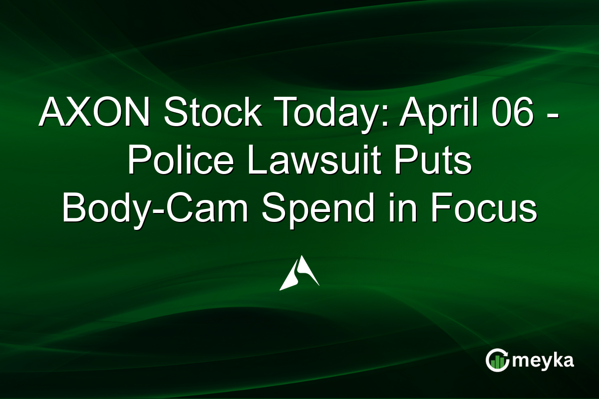 AXON Stock Today: April 06 – Police Lawsuit Puts Body-Cam Spend in Focus