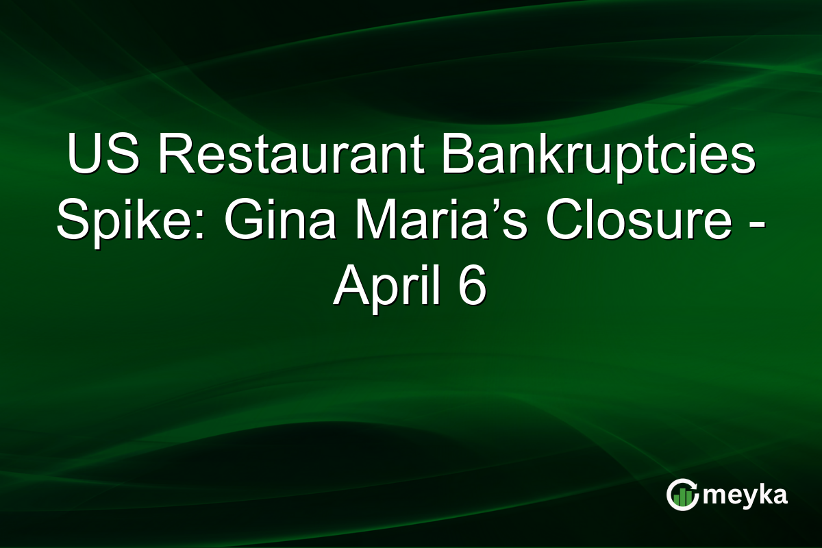 US Restaurant Bankruptcies Spike: Gina Maria’s Closure – April 6