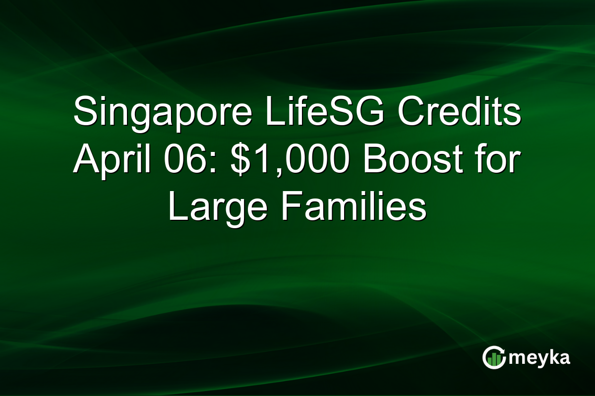 Singapore LifeSG Credits April 06: $1,000 Boost for Large Families