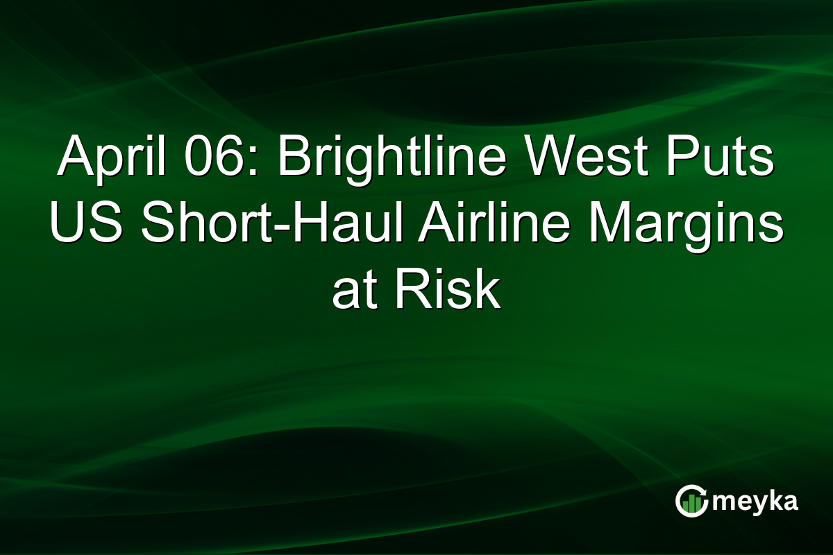 April 06: Brightline West Puts US Short-Haul Airline Margins at Risk