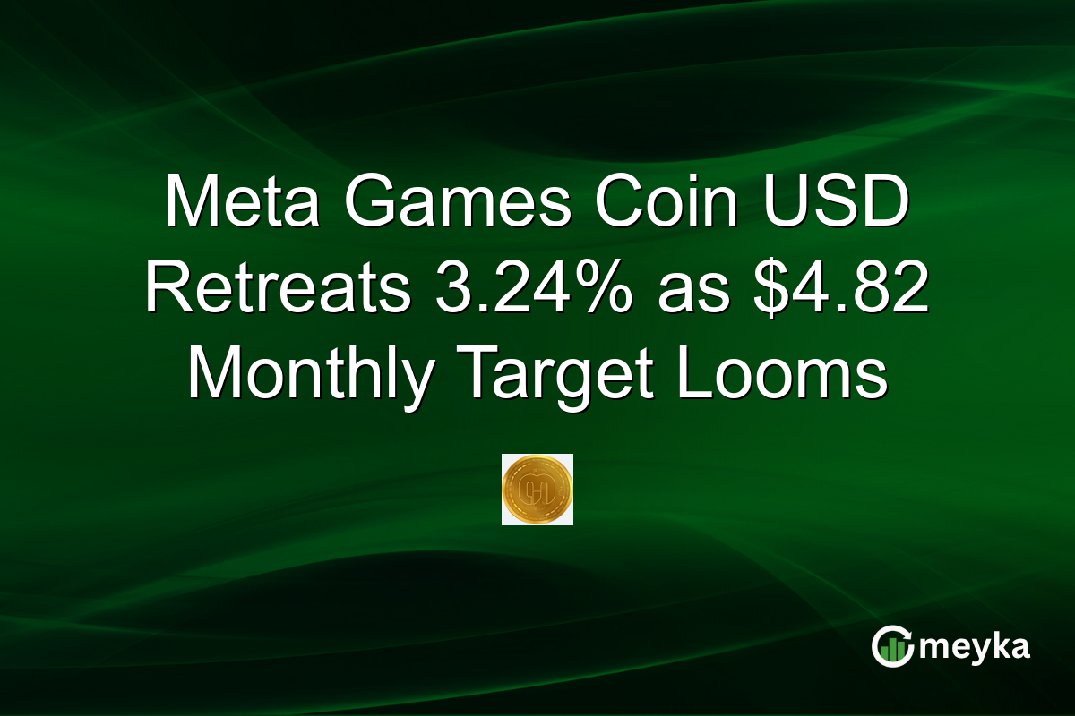 Meta Games Coin USD Retreats 3.24% as $4.82 Monthly Target Looms
