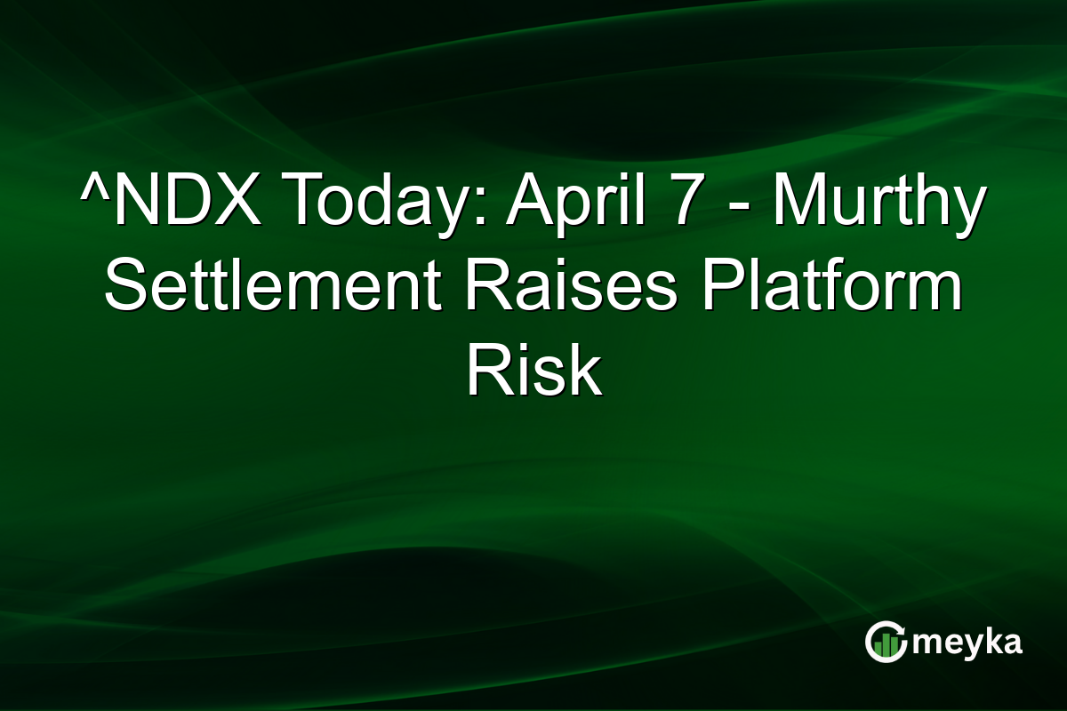 ^NDX Today: April 7 – Murthy Settlement Raises Platform Risk
