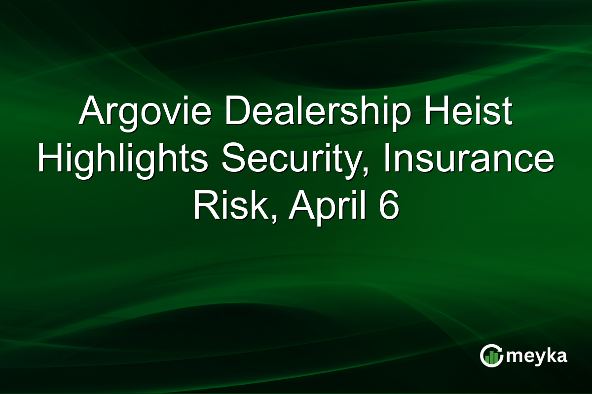 Argovie Dealership Heist Highlights Security, Insurance Risk, April 6