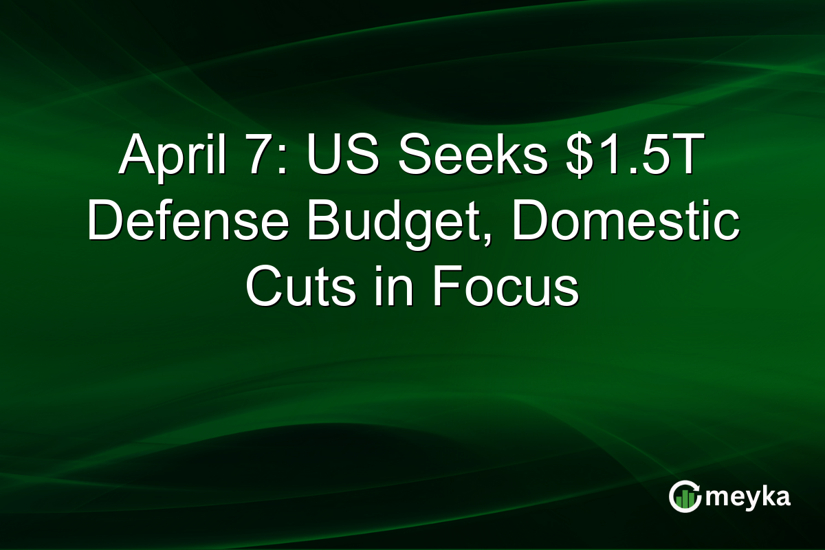 April 7: US Seeks $1.5T Defense Budget, Domestic Cuts in Focus
