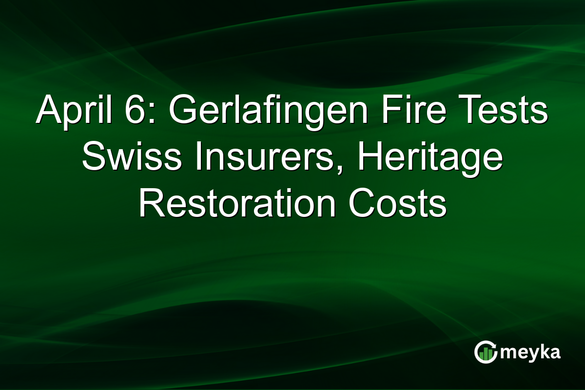April 6: Gerlafingen Fire Tests Swiss Insurers, Heritage Restoration Costs