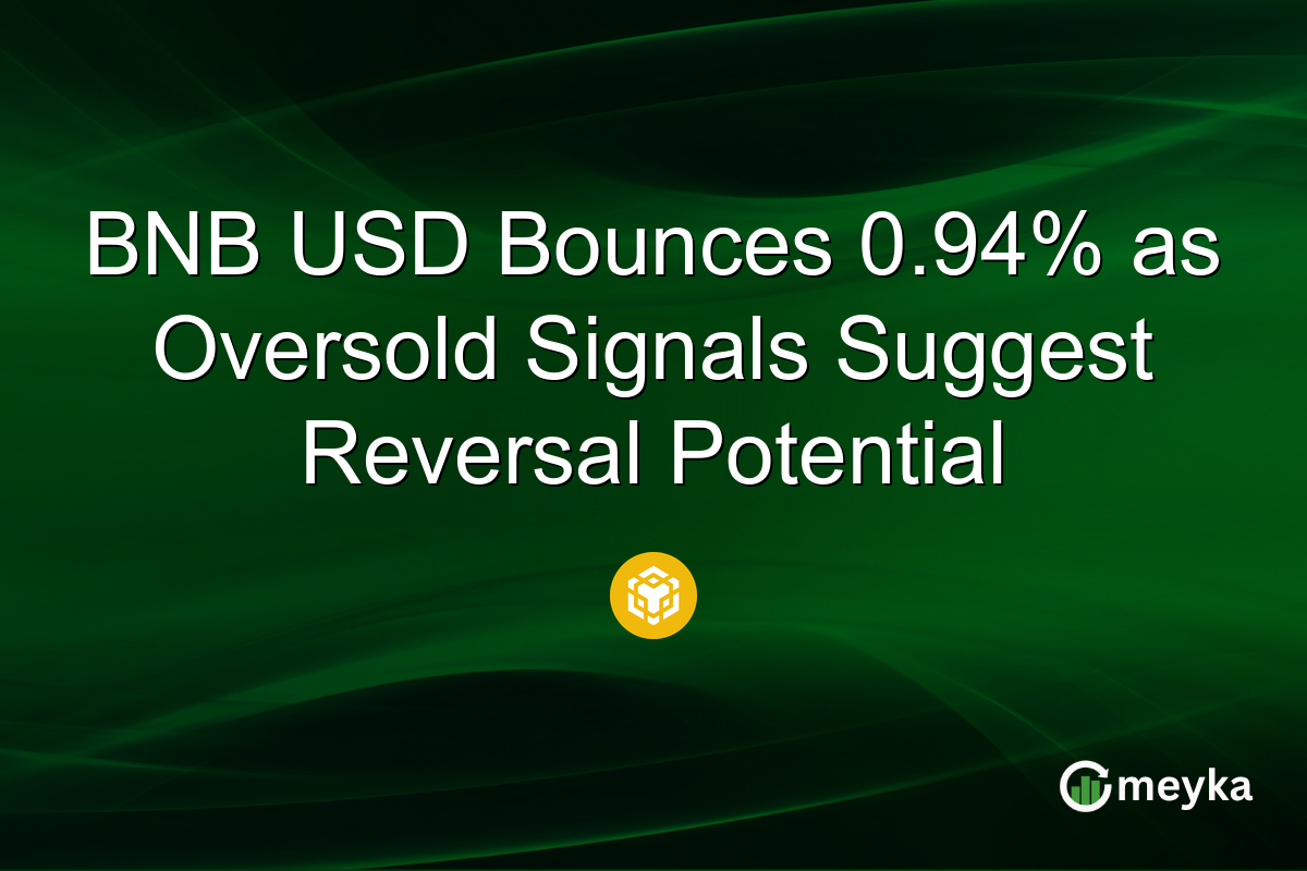 BNB USD Bounces 0.94% as Oversold Signals Suggest Reversal Potential