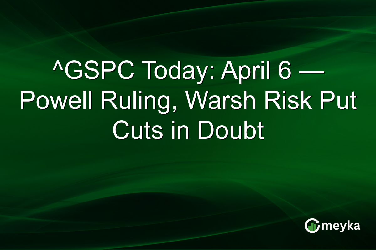 ^GSPC Today: April 6 — Powell Ruling, Warsh Risk Put Cuts in Doubt