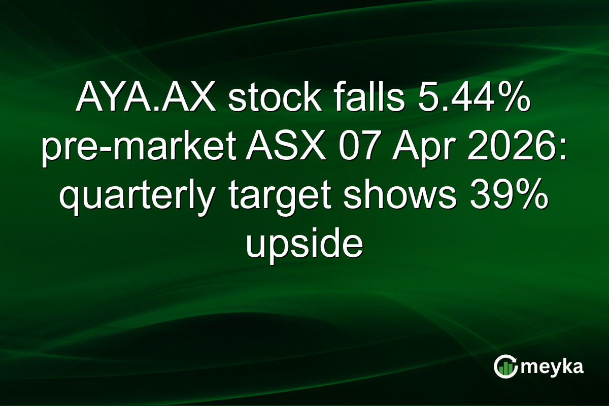AYA.AX stock falls 5.44% pre-market ASX 07 Apr 2026: quarterly target shows 39% upside