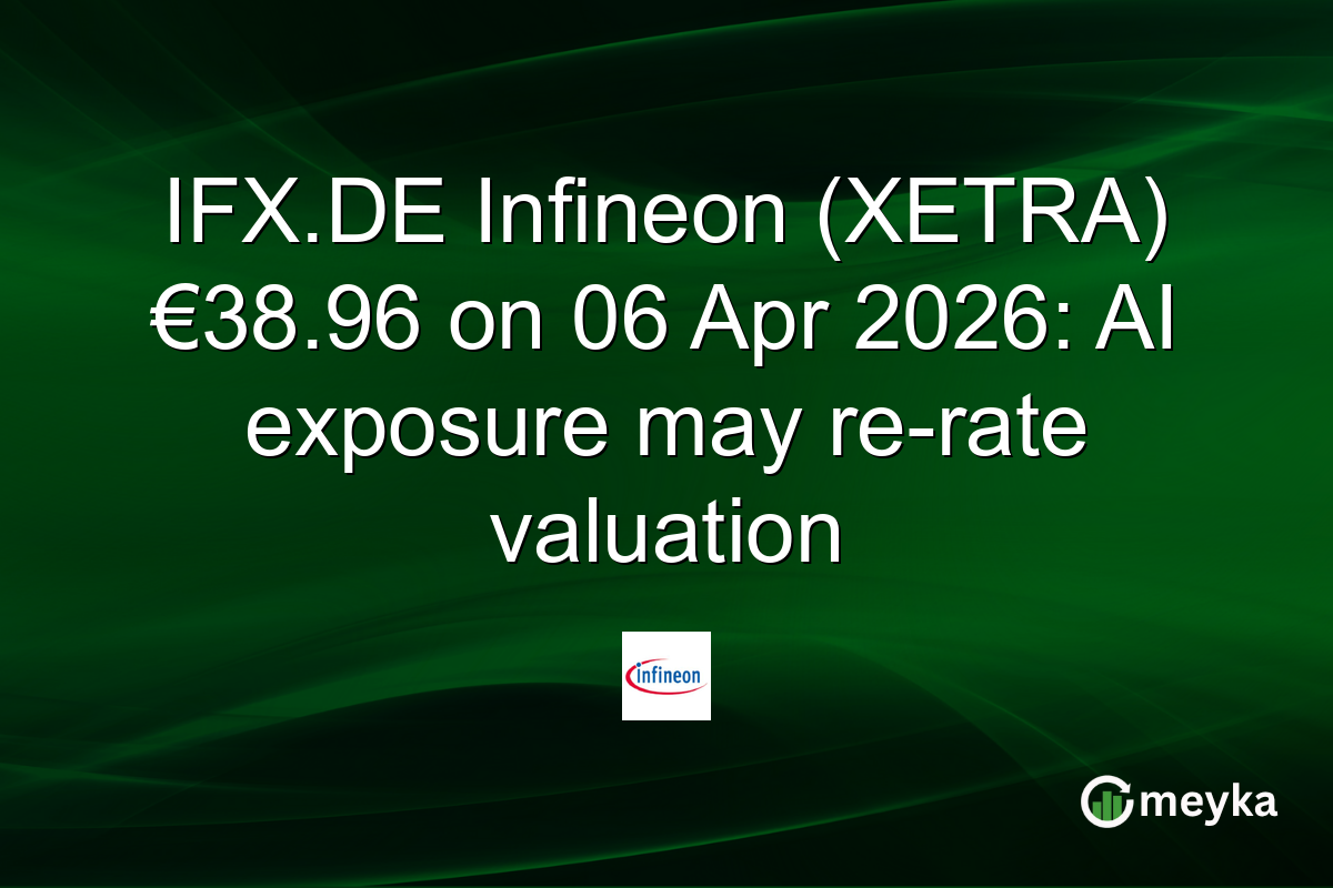 IFX.DE Infineon (XETRA) €38.96 on 06 Apr 2026: AI exposure may re-rate valuation