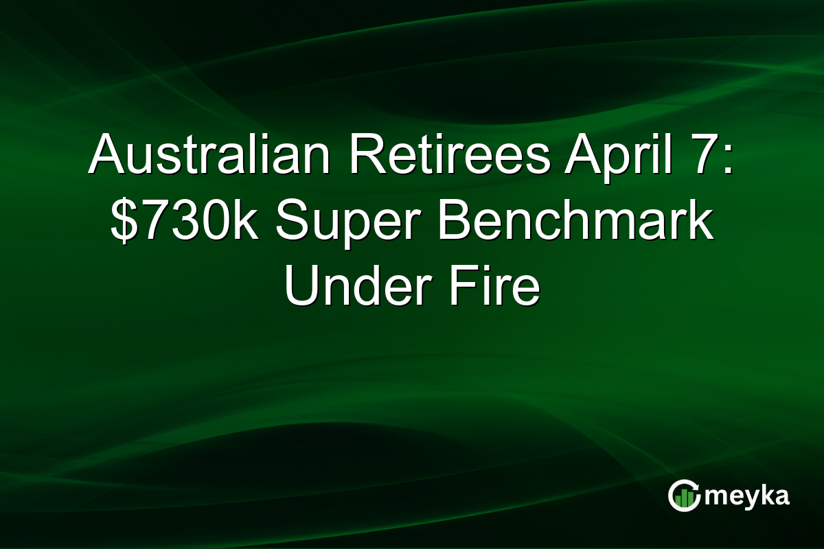 Australian Retirees April 7: $730k Super Benchmark Under Fire
