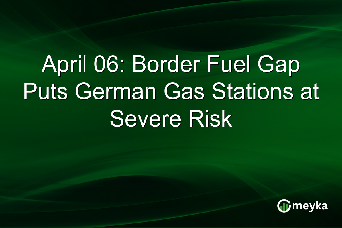 April 06: Border Fuel Gap Puts German Gas Stations at Severe Risk