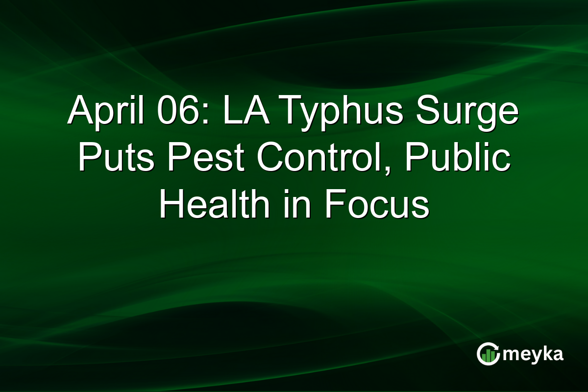April 06: LA Typhus Surge Puts Pest Control, Public Health in Focus