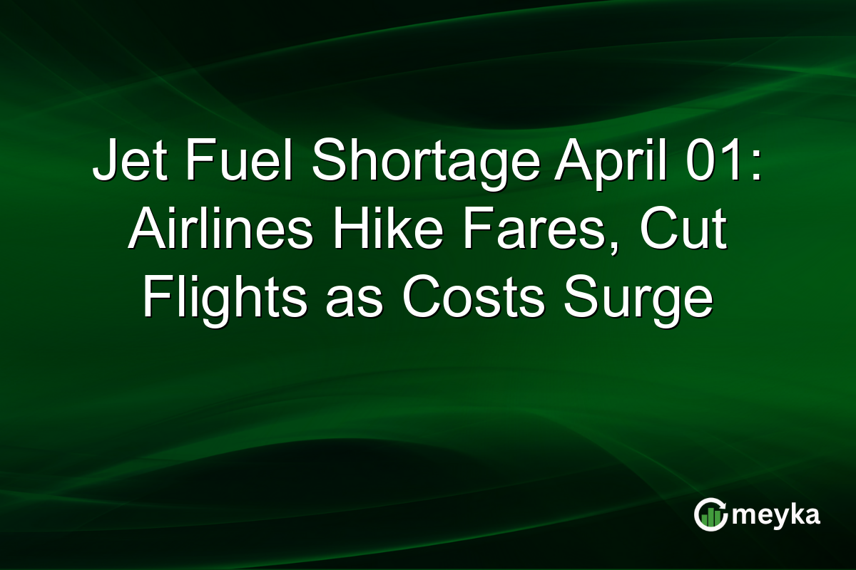 Jet Fuel Shortage April 01: Airlines Hike Fares, Cut Flights as Costs Surge