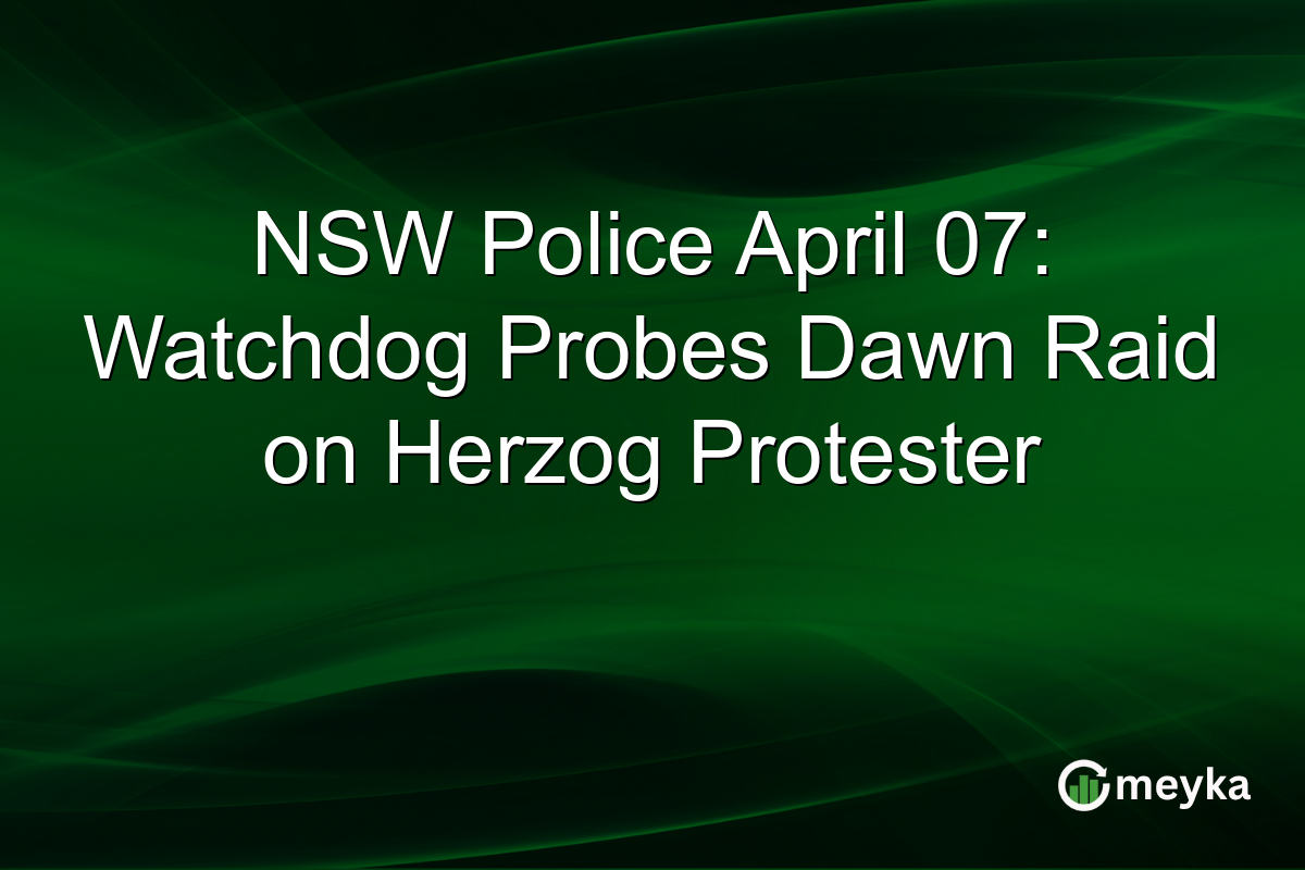 NSW Police April 07: Watchdog Probes Dawn Raid on Herzog Protester