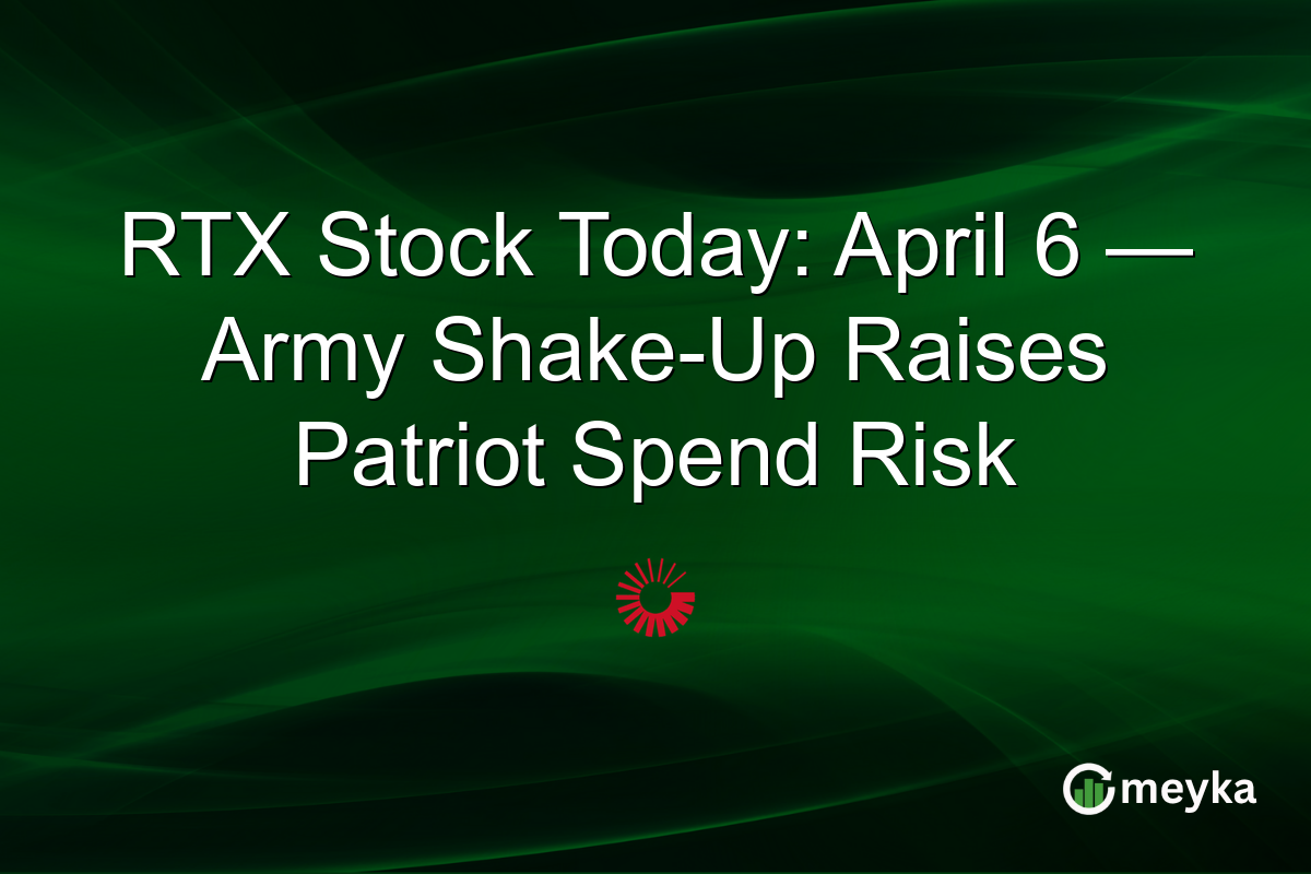 RTX Stock Today: April 6 — Army Shake-Up Raises Patriot Spend Risk