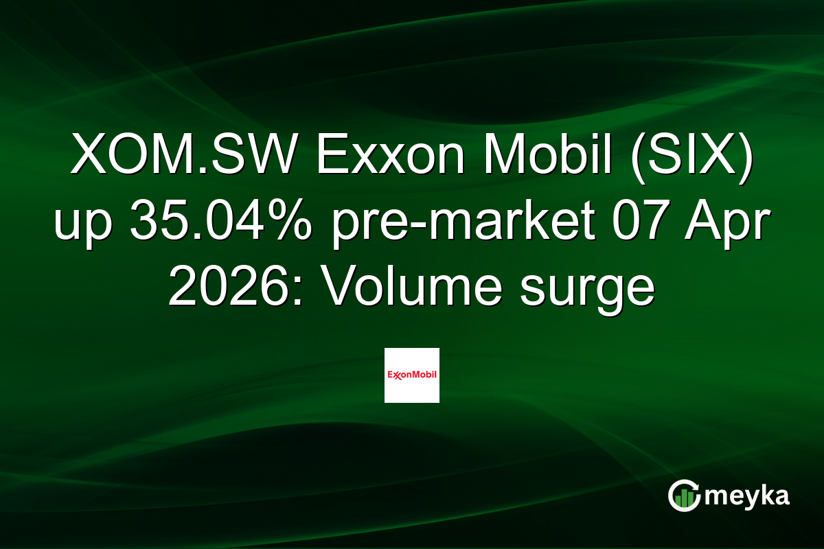 XOM.SW Exxon Mobil (SIX) up 35.04% pre-market 07 Apr 2026: Volume surge