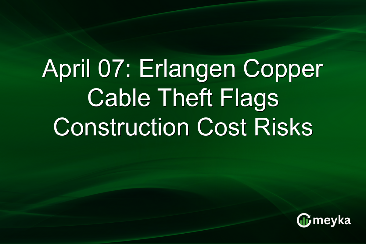 April 07: Erlangen Copper Cable Theft Flags Construction Cost Risks