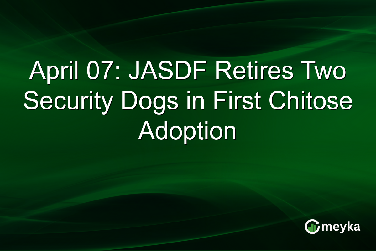 April 07: JASDF Retires Two Security Dogs in First Chitose Adoption