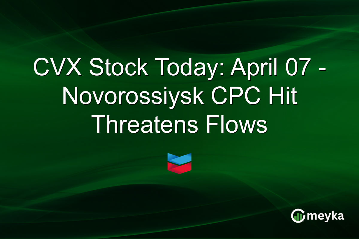 CVX Stock Today: April 07 – Novorossiysk CPC Hit Threatens Flows