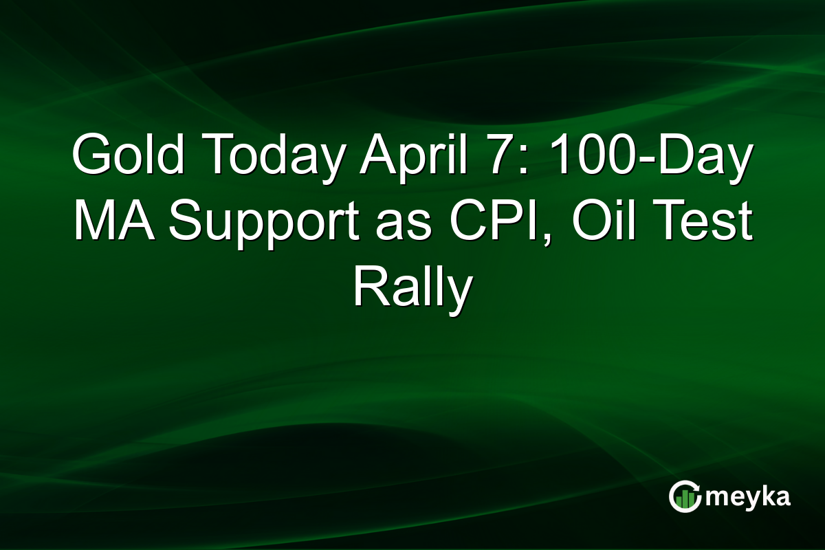 Gold Today April 7: 100-Day MA Support as CPI, Oil Test Rally