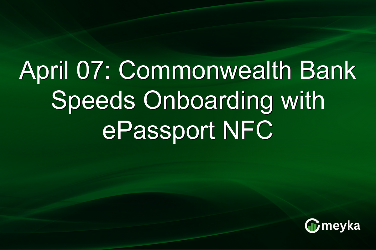 April 07: Commonwealth Bank Speeds Onboarding with ePassport NFC