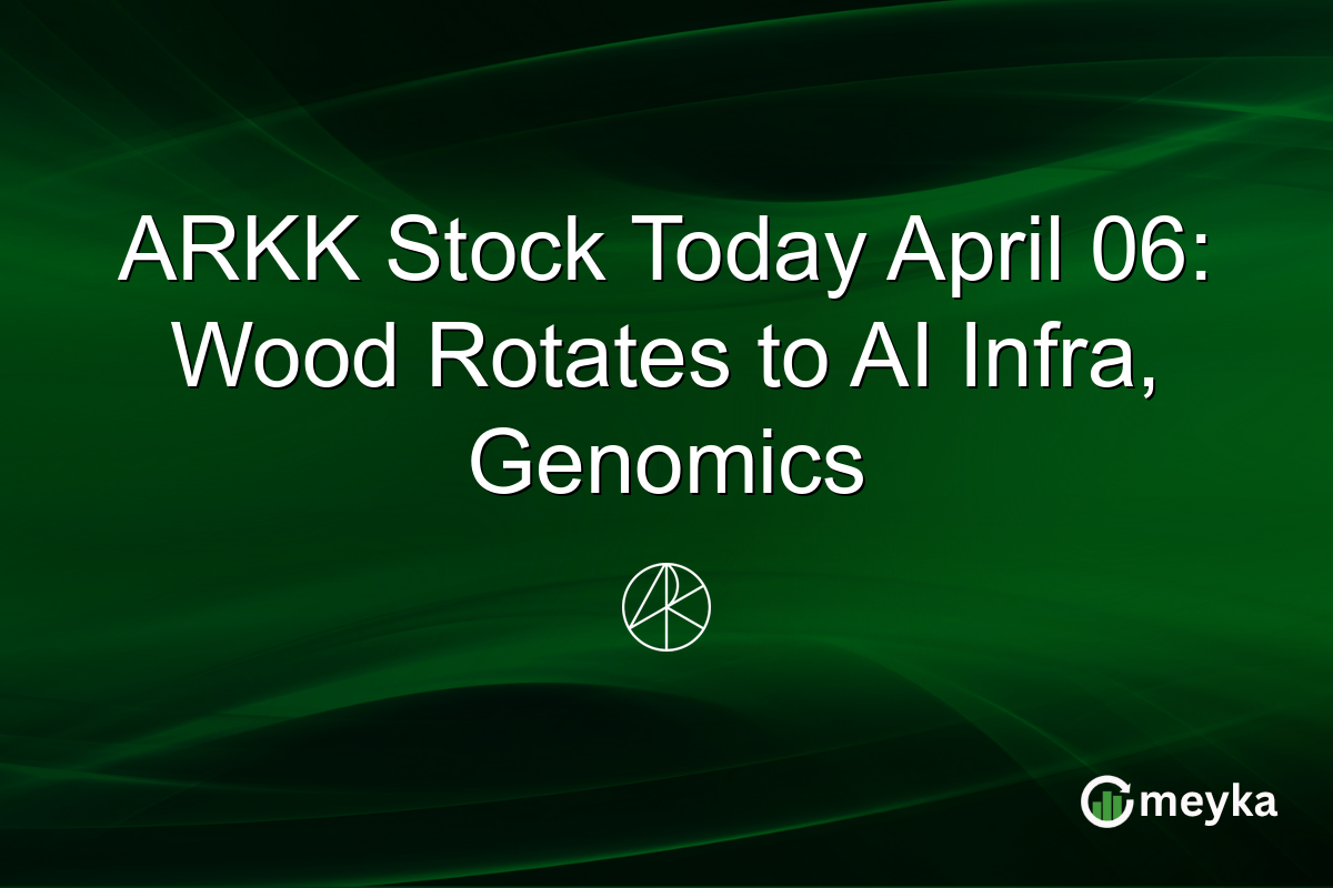 ARKK Stock Today April 06: Wood Rotates to AI Infra, Genomics