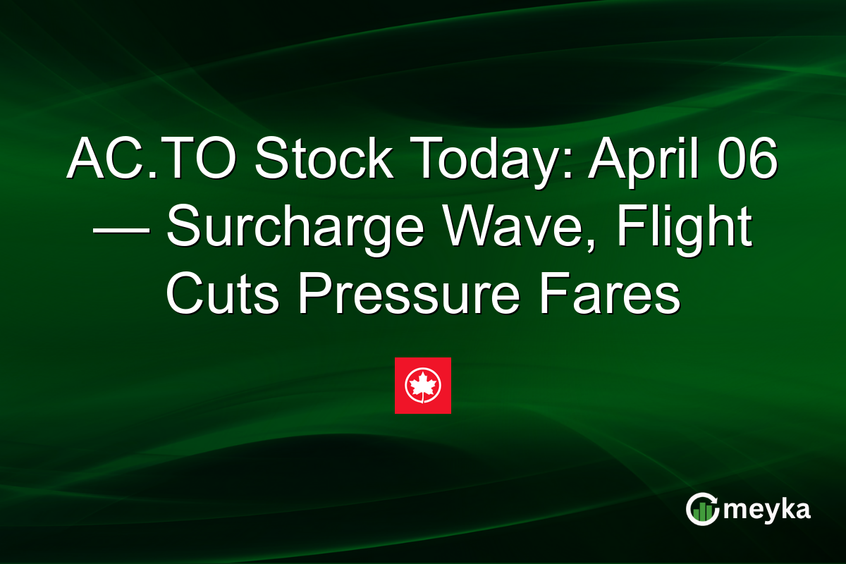 AC.TO Stock Today: April 06 — Surcharge Wave, Flight Cuts Pressure Fares