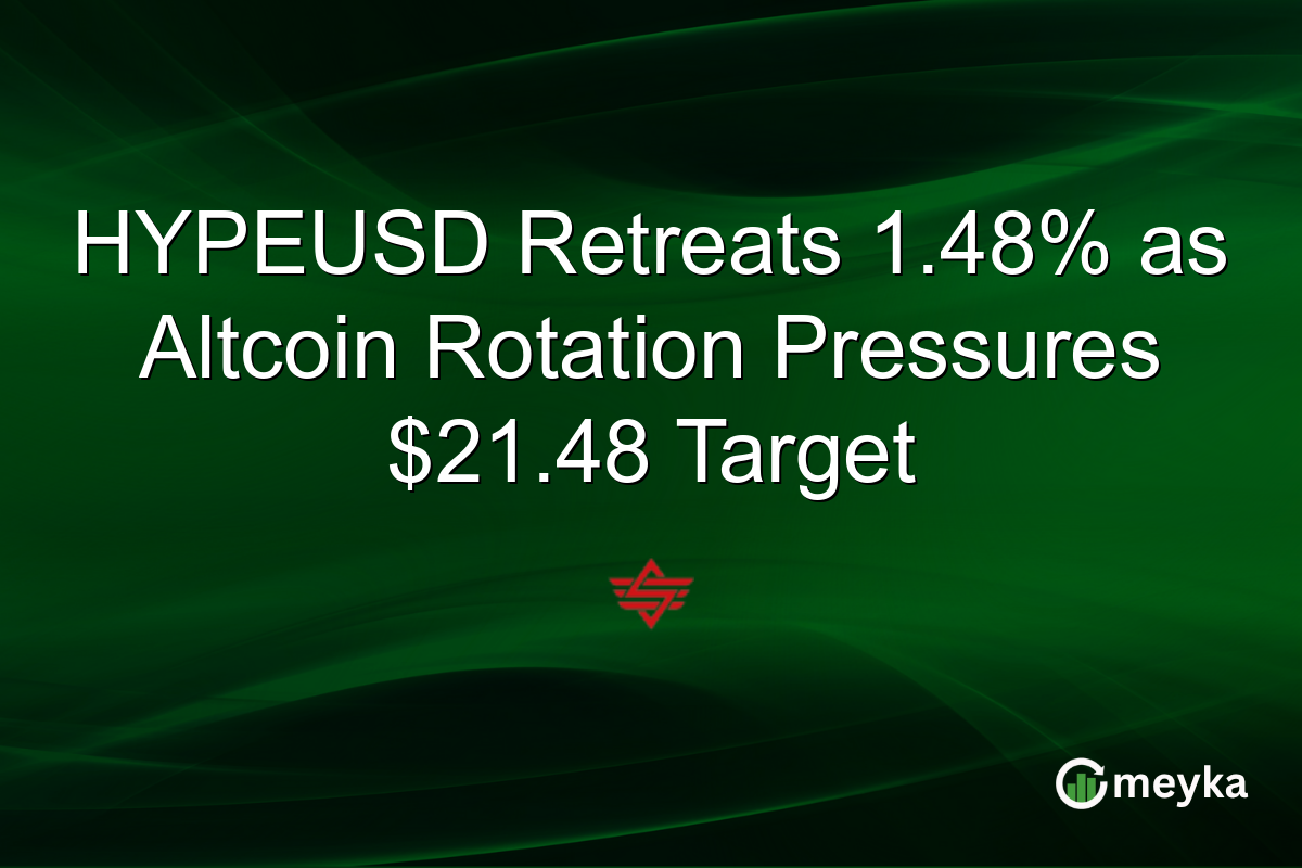HYPEUSD Retreats 1.48% as Altcoin Rotation Pressures $21.48 Target