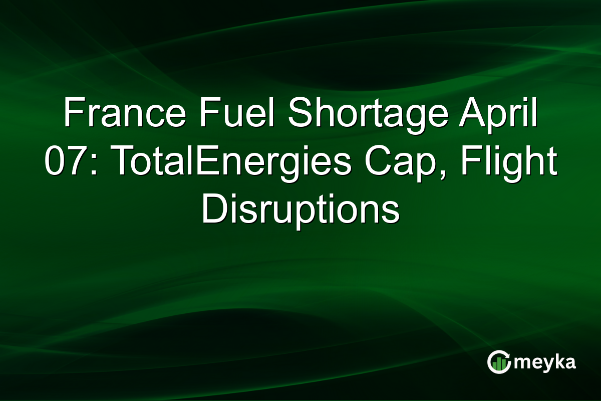 France Fuel Shortage April 07: TotalEnergies Cap, Flight Disruptions