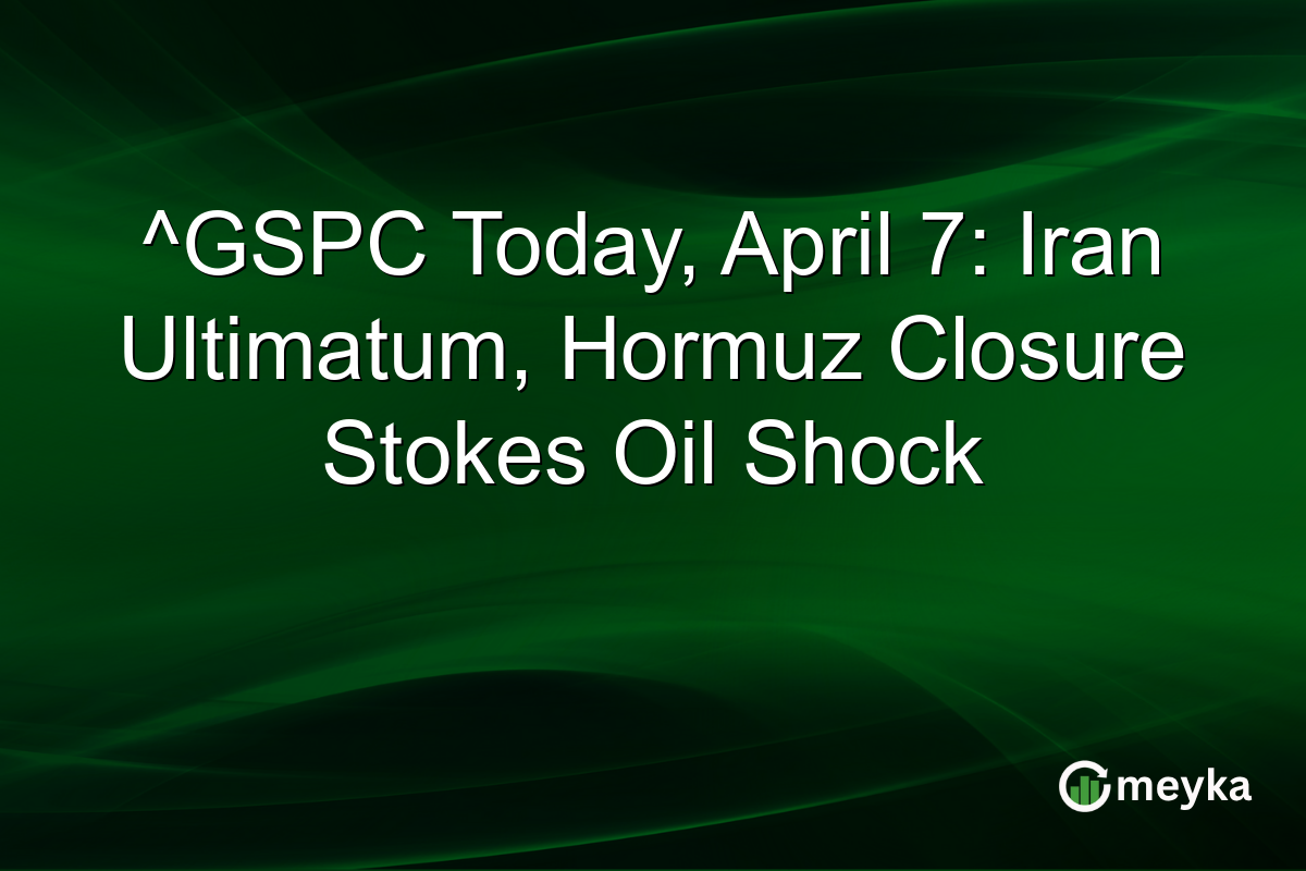 ^GSPC Today, April 7: Iran Ultimatum, Hormuz Closure Stokes Oil Shock