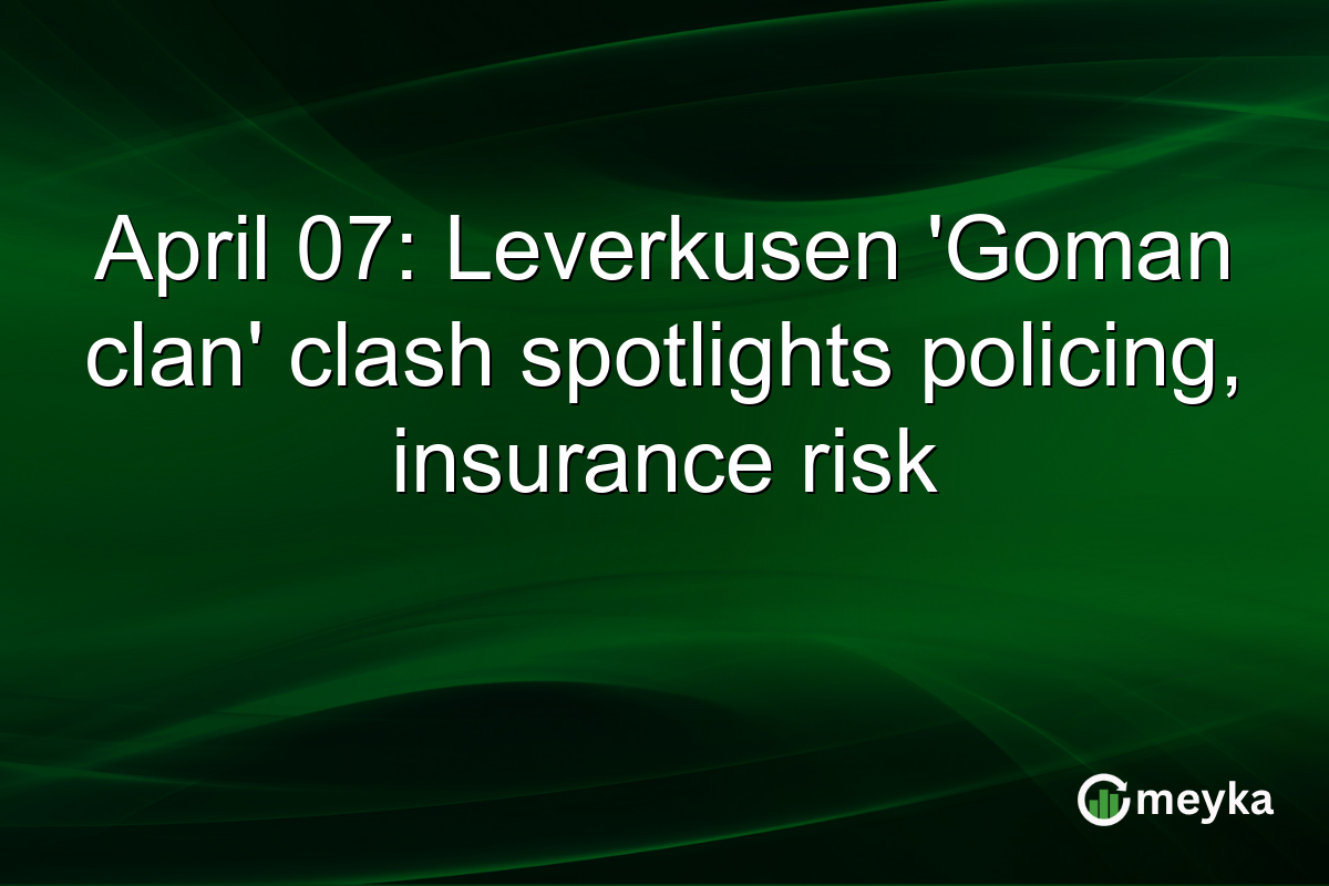 April 07: Leverkusen ‘Goman clan’ clash spotlights policing, insurance risk