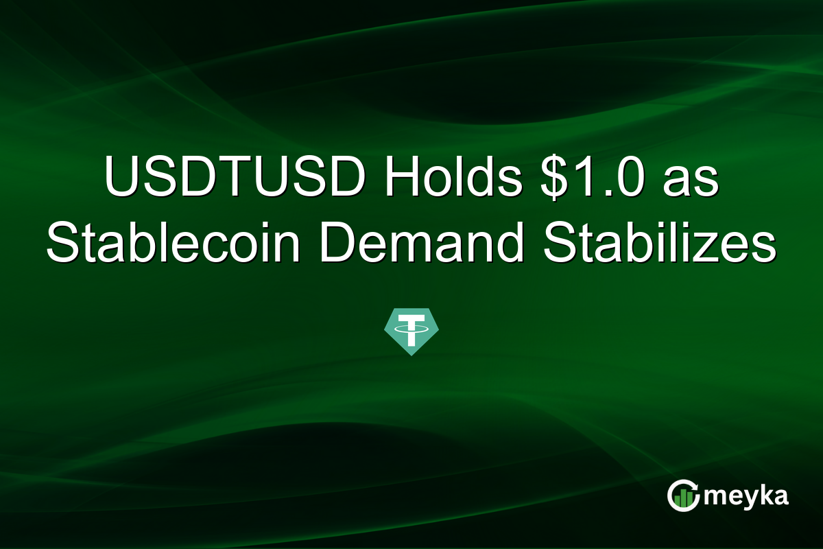 USDTUSD Holds $1.0 as Stablecoin Demand Stabilizes
