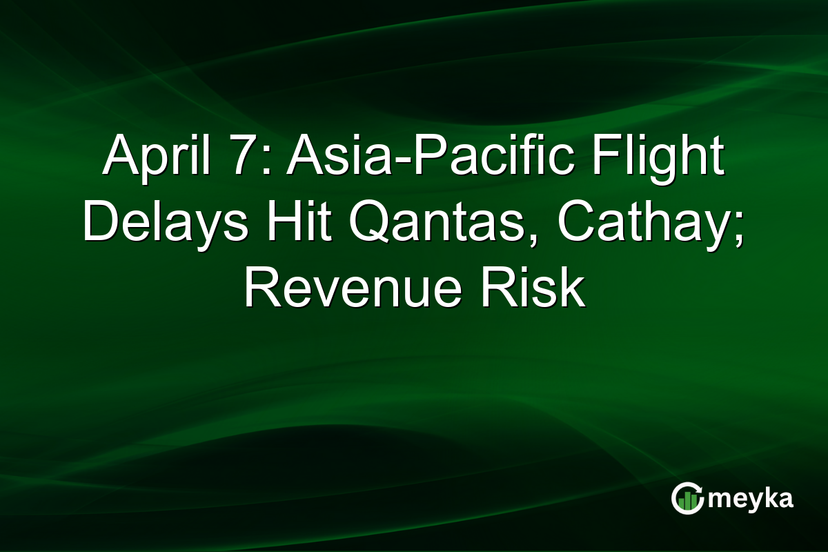 April 7: Asia-Pacific Flight Delays Hit Qantas, Cathay; Revenue Risk