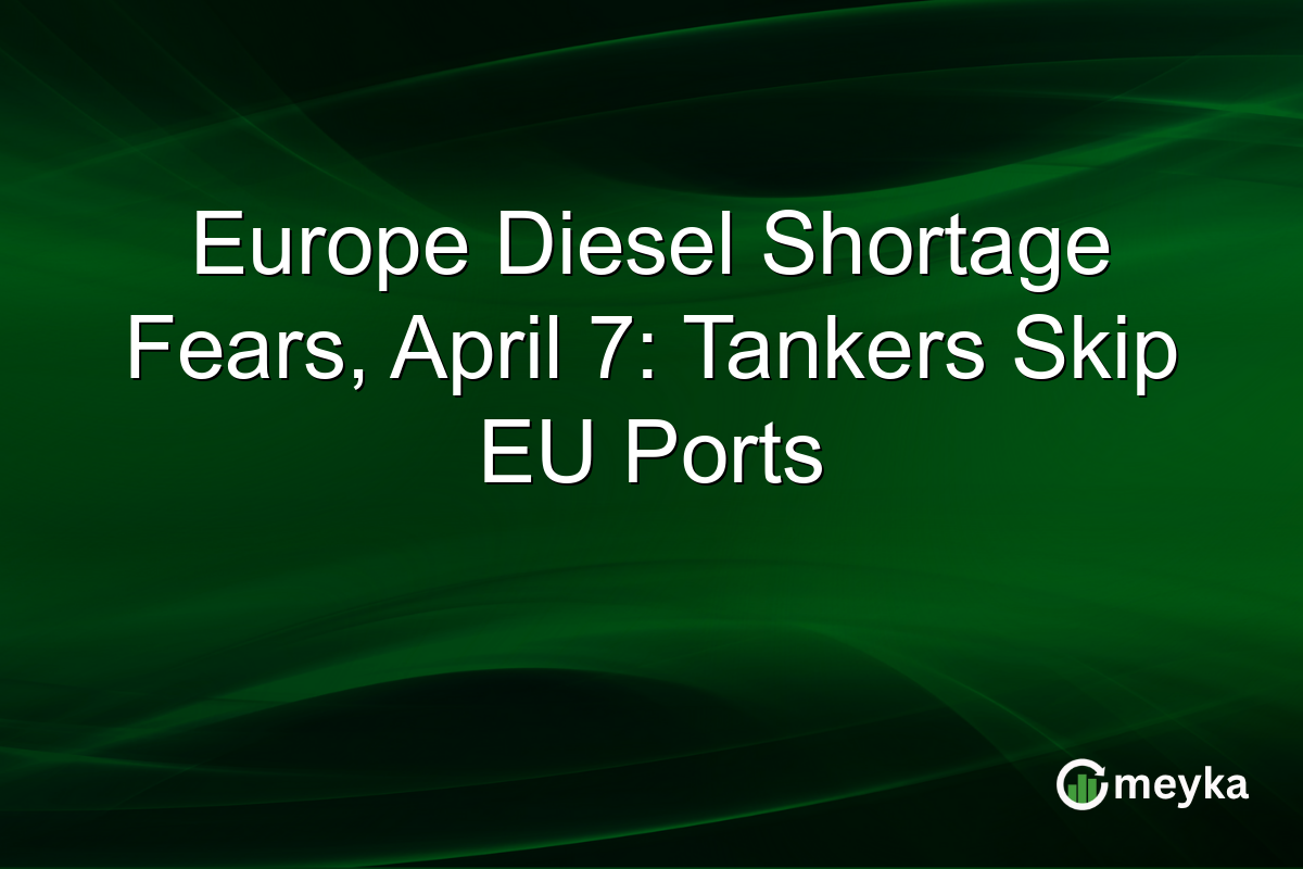 Europe Diesel Shortage Fears, April 7: Tankers Skip EU Ports