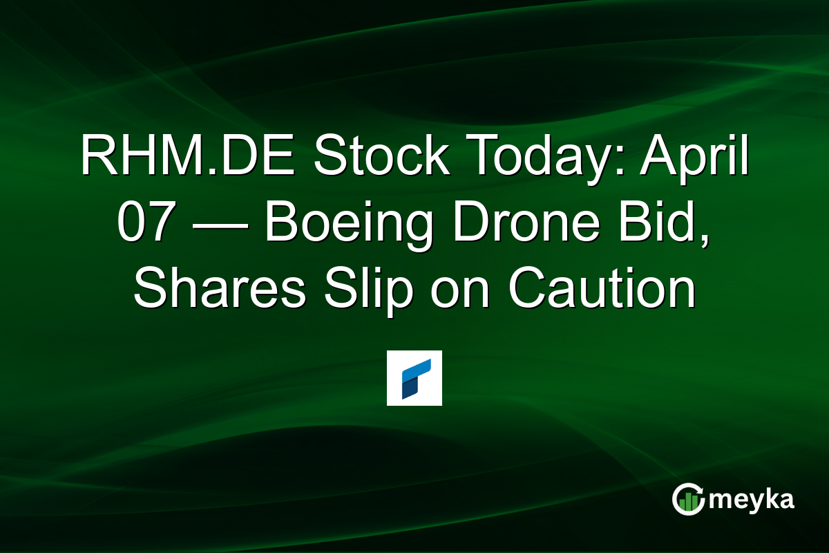 RHM.DE Stock Today: April 07 — Boeing Drone Bid, Shares Slip on Caution