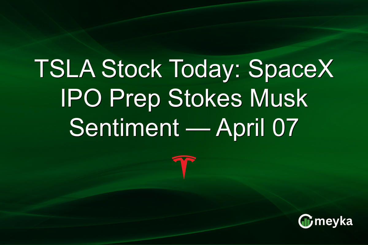 TSLA Stock Today: SpaceX IPO Prep Stokes Musk Sentiment — April 07