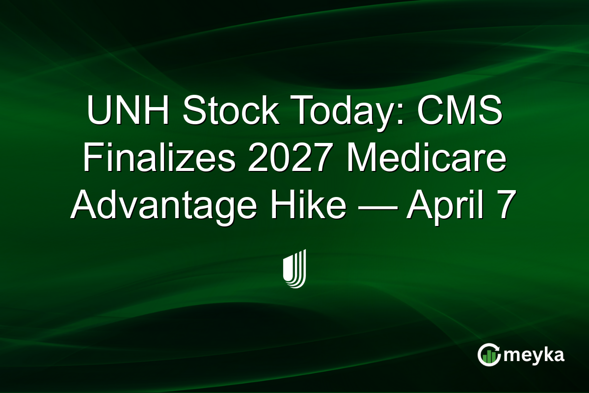 UNH Stock Today: CMS Finalizes 2027 Medicare Advantage Hike — April 7