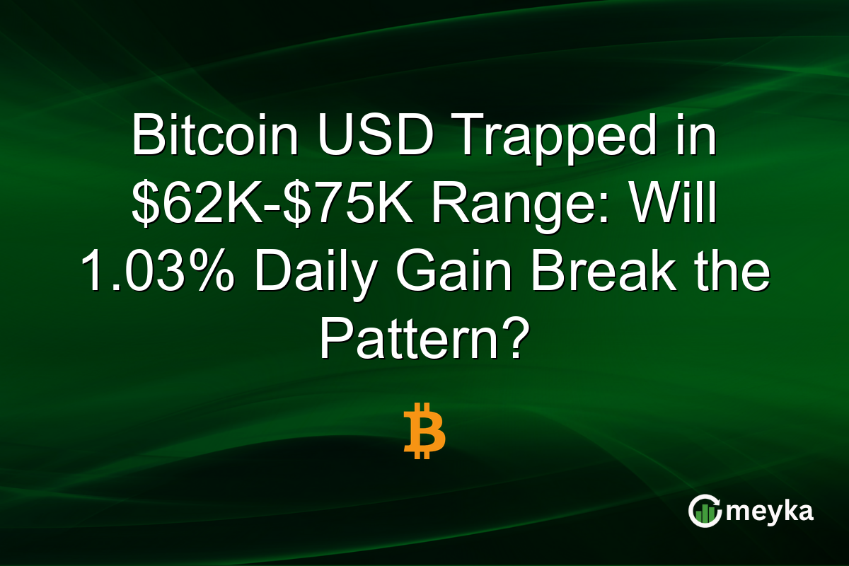 Bitcoin USD Trapped in $62K-$75K Range: Will 1.03% Daily Gain Break the Pattern?