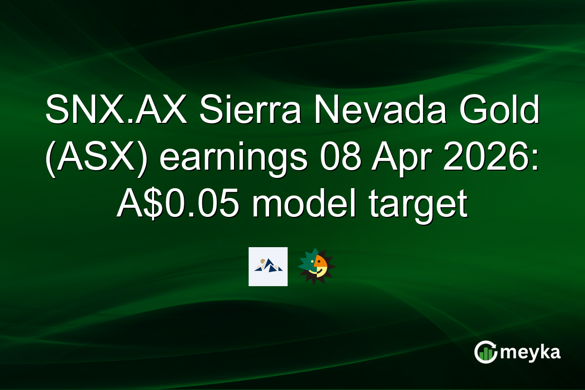SNX.AX Sierra Nevada Gold (ASX) earnings 08 Apr 2026: A$0.05 model target