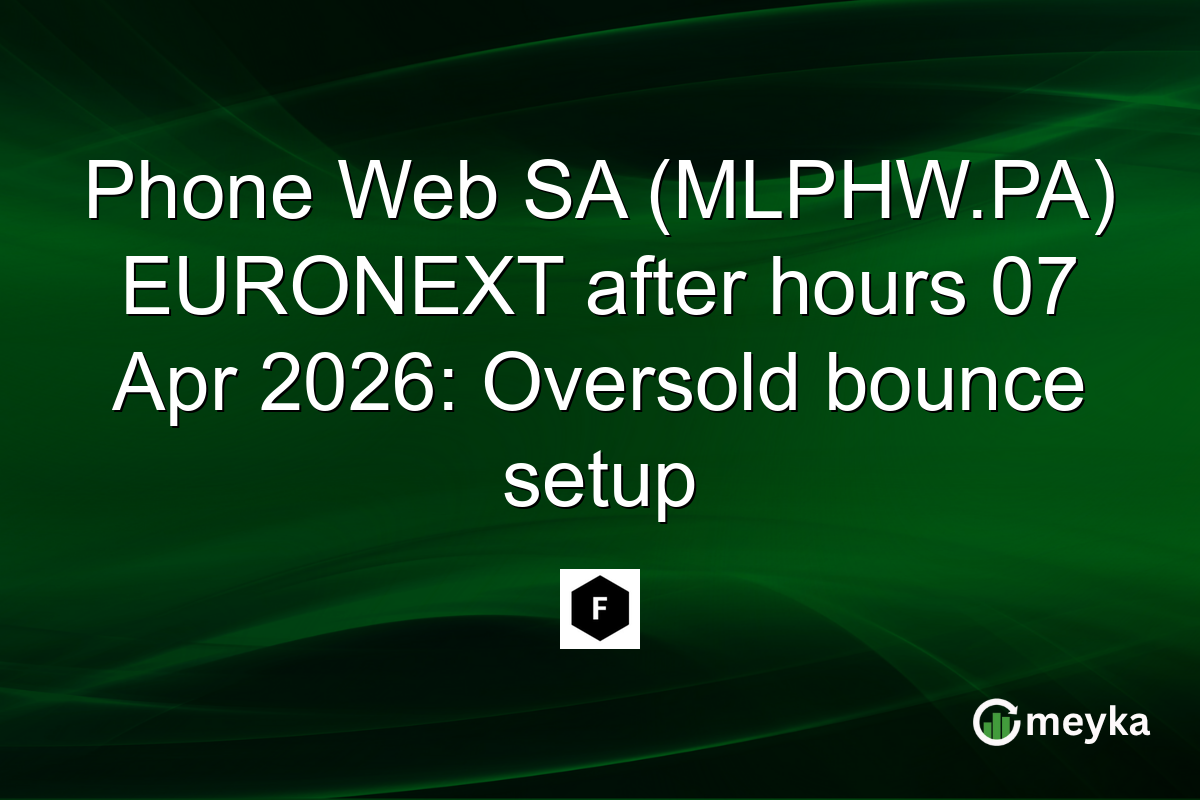 Phone Web SA (MLPHW.PA) EURONEXT after hours 07 Apr 2026: Oversold bounce setup