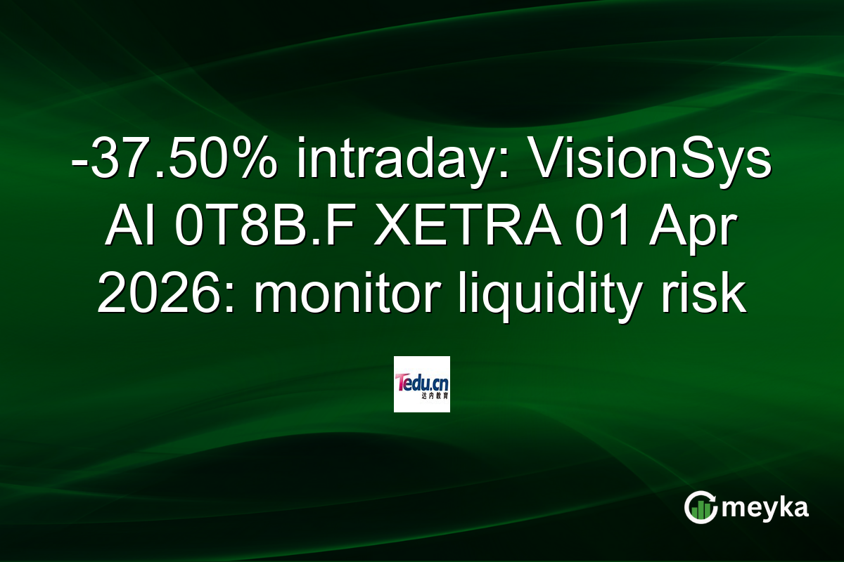 -37.50% intraday: VisionSys AI 0T8B.F XETRA 01 Apr 2026: monitor liquidity risk