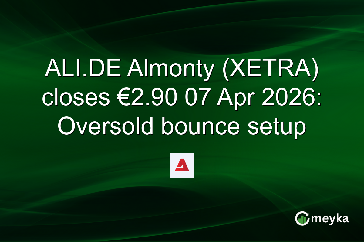 ALI.DE Almonty (XETRA) closes β¬2.90 07 Apr 2026: Oversold bounce setup