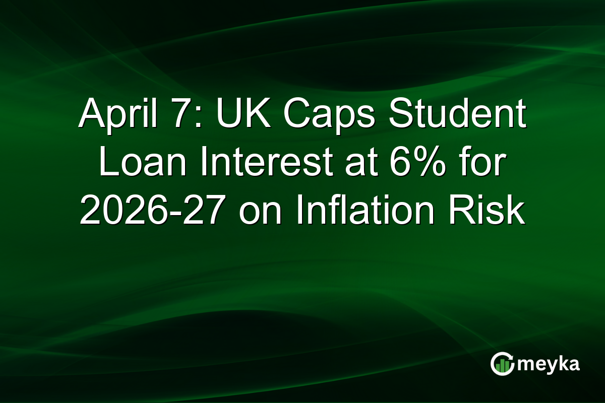 April 7: UK Caps Student Loan Interest at 6% for 2026-27 on Inflation Risk