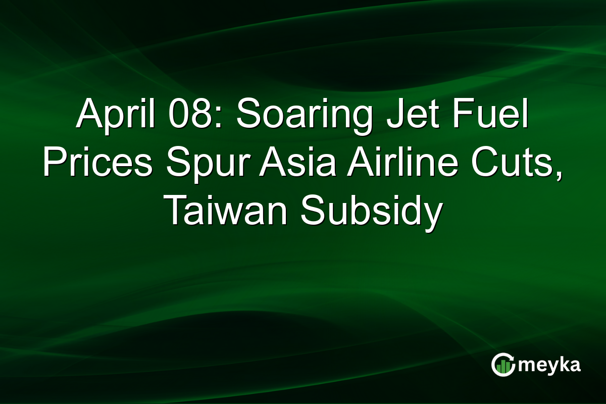 April 08: Soaring Jet Fuel Prices Spur Asia Airline Cuts, Taiwan Subsidy