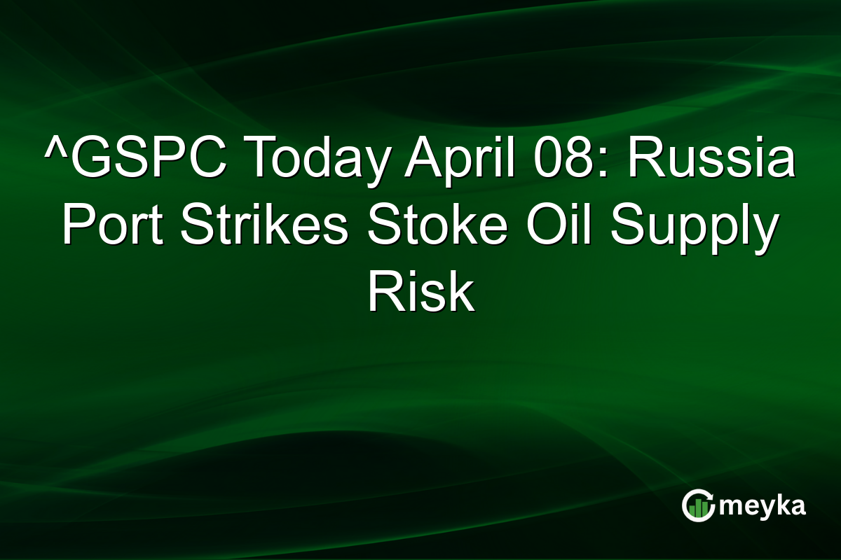 ^GSPC Today April 08: Russia Port Strikes Stoke Oil Supply Risk