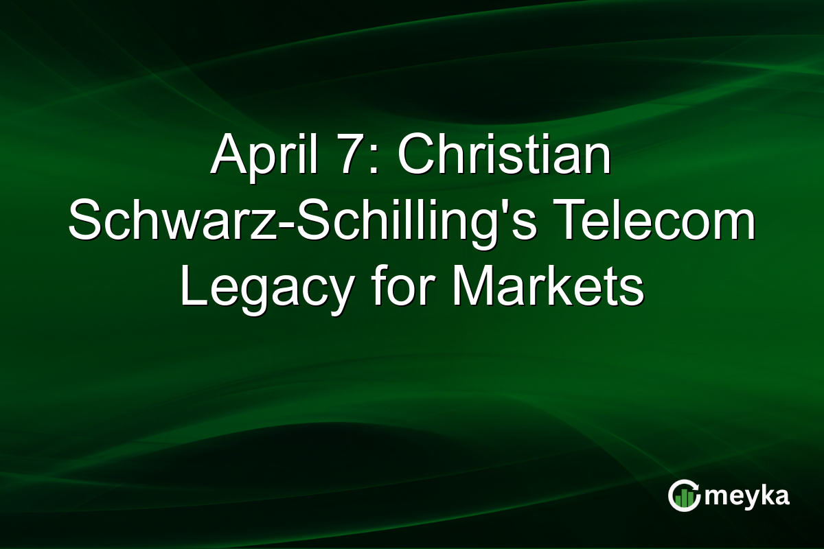 April 7: Christian Schwarz-Schilling’s Telecom Legacy for Markets