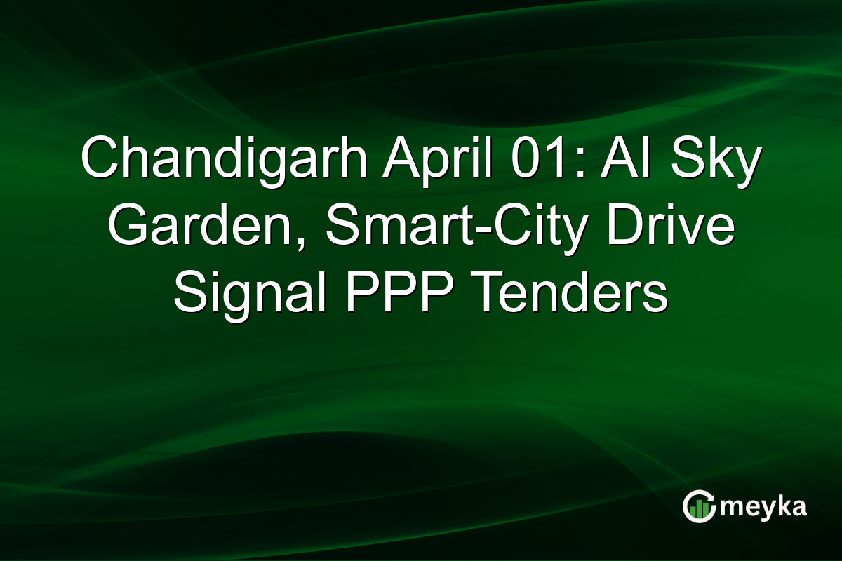 Chandigarh April 01: AI Sky Garden, Smart-City Drive Signal PPP Tenders